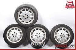 00-03 Mercedes W210 E320 Complete Wheel Tire Rim Set 7.5J x 16H2 ET41 OEM