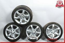 01-07 Mercedes W203 C230 Complete Front & Rear Wheel Tire Rim Set R17 OEM