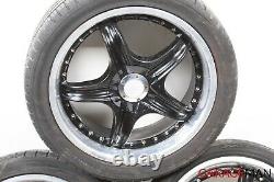 02-04 Mercedes R170 SLK32 C32 AMG Complete Front & Rear Wheel Tire Rim Set Black