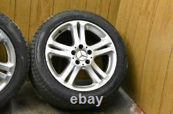 03-09 Mercedes W211 E350 Complete Front & Rear Wheel Tire Rim Set R17 OEM