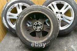 03-09 Mercedes W211 E350 Complete Front & Rear Wheel Tire Rim Set R17 OEM