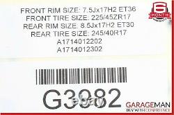 05-08 Mercedes R171 SLK350 Complete Wheel Tire Rim Set Staggered 7.5x8.5 R17 OEM