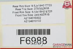 06-11 Mercedes W219 CLS500 Complete Wheel Tire Rim Set of 4 Pc OEM