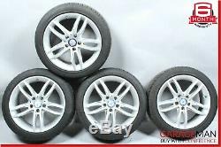 08-15 Mercedes W204 C250 Complete Front & Rear Side Wheel Tire Rim Set R17 OEM