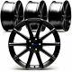 1 Set/4 Alloy Wheels Concave 10-speichen-design 8,5 X 19 Inch Et35 5x120 Black