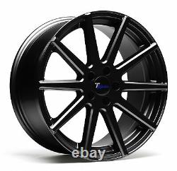 1 Set/4 Alloy Wheels Concave 10-SPEICHEN-DESIGN 8,5 x 19 Inch ET42 5x112 Black