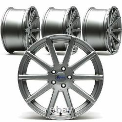 1 Set/4 Alloy Wheels Concave 10-SPEICHEN-DESIGN 9,5 x 19 Inch ET35 5x112 Grey