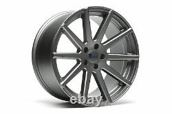 1 Set/4 Alloy Wheels Concave 10-SPEICHEN-DESIGN 9,5 x 19 Inch ET35 5x112 Grey