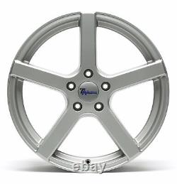 1 Set/4 Alloy Wheels Concave 5-spoke Design 8,5 x 19 Inch ET35 5x112 Silver