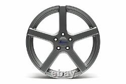 1 Set/4 Alloy Wheels Concave 5-spoke Design 8,5 x 19 Inch ET35 5x120 Grey