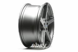 1 Set/4 Alloy Wheels Concave 5-spoke Design 8,5 x 19 Inch ET42 5x112 Grey