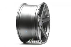 1 Set/4 Alloy Wheels Concave 5-spoke Design 9,5 x 19 Inch ET35 5x112 Grey