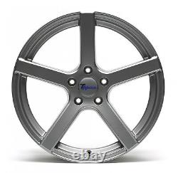 1 Set/4 Alloy Wheels Concave 5-spoke Design 9,5 x 19 Inch ET35 5x120 Grey