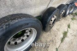 12x Alcoa Alloy Aluminium Wheels Rims Complete with Tyres 22.5 By 8.25 10 Stud