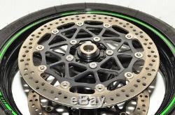 16-19 Kawasaki ZX10-R Ninja OEM Complete Front Wheel / Rim Brembo Rotors & Tire
