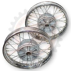 16 Complete Wheel Rim Set Compatible With Jawa 250 350 Cw 36 Spoke Wheel Pair