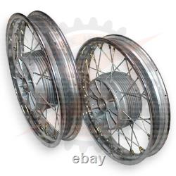 16 Complete Wheel Rim Set Compatible With Jawa 250 350 Cw 36 Spoke Wheel Pair