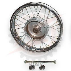 16 Complete Wheel Rim Set Compatible With Jawa 250 350 With Axle And Bearing