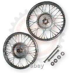 16 Complete Wheel Rim Set Compatible With Jawa 250 350 With Axle And Bearing