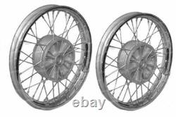 16 Complete Wheel Rim Set For Jawa 250 350 Cw 36 Spoke Wheel Pair