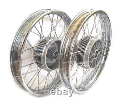 16 Complete Wheel Rim Set For Jawa 250 350 Cw 36 Spoke Wheel Pair