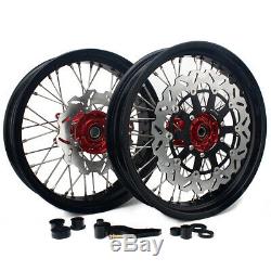 17 Complete Wheel Rims Brake Disks Sprocket Set For Honda CRF 250 450 R X 04-12