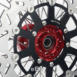 17 Complete Wheel Rims Brake Disks Sprocket Set For Honda CRF 250 450 R X 04-12