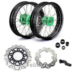 17 Complete Wheels Rim Brake Discs for Kawasaki KXF 250 450 KX250F KX450F 06-18