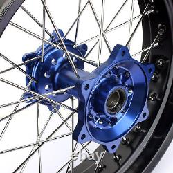 17 Supermoto Complete Wheels Rims Hubs Set For Yamaha YZ250F YZ450F 2014-2024