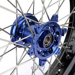 17 Supermoto Complete Wheels Rims Hubs Set For Yamaha YZ250F YZ450F 2014-2024