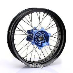 17 Supermoto Complete Wheels Rims Hubs Set For Yamaha YZ250F YZ450F 2014-2024