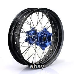 17 Supermoto Complete Wheels Rims Hubs Set For Yamaha YZ250F YZ450F 2014-2024