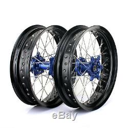 17 Supermoto Complete Wheels Rims Hubs for Yamaha YZ250F YZ450F 09 10 11 12 13