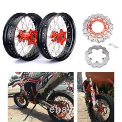 17'' Supermoto Complete Wheels for KTM SX SX-F 125-450 13-17 EXC 530 EXC-F 450