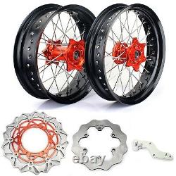 17'' Supermoto Complete Wheels for KTM SX SX-F 125-450 13-17 EXC 530 EXC-F 450