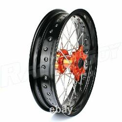 17'' Supermoto Complete Wheels for KTM SX SX-F 125-450 13-17 EXC 530 EXC-F 450