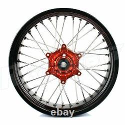 17'' Supermoto Complete Wheels for KTM SX SX-F 125-450 13-17 EXC 530 EXC-F 450