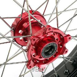 17'' Supermoto Front Rear Wheel Rim Hub CRF250R 17 CRF450R 14 15 16 Complete Set