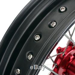 17'' Supermoto Front Rear Wheel Rim Hub CRF250R 17 CRF450R 14 15 16 Complete Set