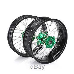 173.5 174.25 MX Wheels Complete Set Hub Rims For Kawasaki KX250F KX450F 06-18