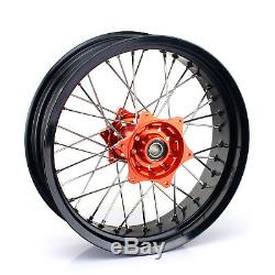 17x3.5 & 17x4.5 Supermoto Complete Wheels Rims Hubs Set for KTM EXC-F 350 2016