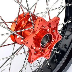 17x3.5 & 17x4.5 Supermoto Complete Wheels Rims Hubs Set for KTM EXC-F 350 2016