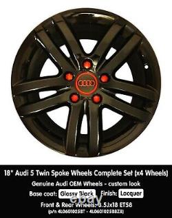 18 Audi Q7 5 Twin Spoke Wheels Complete set x4 custom paintwork OEM alloys