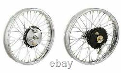 19 Half Width Hub Front& Rear Complete Wheel Rim Set Assembly Royal Enfield Bsa