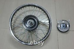 19 Half Width Hub Front& Rear Complete Wheel Rim Set Assembly Royal Enfield Bsa