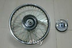 19 Half Width Hub Front& Rear Complete Wheel Rim Set Assembly Royal Enfield Bsa