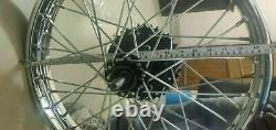 19 Half Width Hub Front& Rear Complete Wheel Rim Set Assembly Royal Enfield Bsa