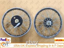 19 Half Width Hub Front& Rear Complete Wheel Rim Set Assey For Royal Enfield