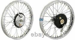 19 Half Width Hub Front & Rear Complete Wheel Rim Set Assey For Royal Enfield @