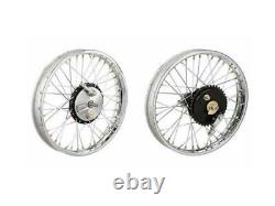 19 Half Width Hub Front& Rear Complete Wheel Rim Set Assey For Royal Enfield